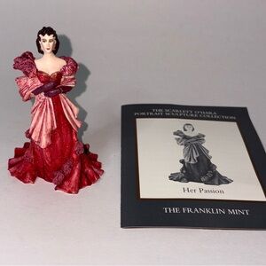 Gone with the Wind Franklin Mint Scarlett O’Hara Figurine Her Passion 1991 3”